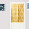 Rideau nordique jaune et bleu classique géométrie moderne porte lin tapisserie étude chambre décor à la maison cuisine