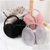 Ear Muffs Ear Muffs Thicken Earmuffs Women New Winter Warmer Cute Plush Girls Solid Color Back Wear Outdoor R231009 Drop Delivery Fash Dhcuz