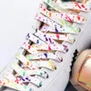 Shoe Parts Accessories Colorful Dot Shoelaces Cartoon Printing Fashion Unisex Flat Laces Hightop Canvas Sneakers Shoelace Sports 231124