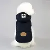 Hundkläder varm Pet Cat Clothes Winter Coat Dogs rockar Jackor förtjockar klädhuvtröjor för chihuahua katter husdjur pyjamas