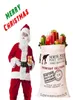 Sac cadeau de Noël populaire avec cordon de serrage Sacs de Père Noël Bonbons Cookie Stockage Grand sac Ornement d'arbre de Noël Décoration de festival sxjul3335428