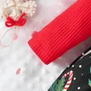 Meninas vestidos de natal vestido bebê bodysuits crawl terno roupas com hairband arco impressão manga longa outono criança festa roupas 231124