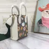 Tasarımcı Crossbody Bag Graffiti Tote Çanta Çanta Hayvan Baskı Mini Totes Çöp Kaplı Deri Moda Harfleri Çıkarılabilir Kayış Büyük Kapasite Alışveriş Cep