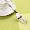 Dinnerware Sets Stainless Steel Extendable Fork Spoon Dinner Fruit Dessert Long Cutlery Forks BBQ Kitchen Accessories Tools