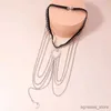 Fußkettchen Mode Einfache Silber Farbe Mond Bein Kette Für Frauen Sexy Strand Lange Quaste Mehrschichtige Oberschenkel Kette Körper Schmuck geschenke R231125