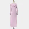 Etnik Giyim Abaya Kadınlar İçin Pembe V-Neck Ramazan 2023 Robe Jellaba Uzun Kollu Fas Kaftan Dubai Muslin İslam Elbise