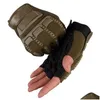 Gants tactiques New Hard Knuckle Fingerless Half Finger Outdoor Cyclisme Alpinisme Drop Livraison Automobiles Motos Motocycle Otl6A