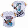 Moive Beisebol 00 Loc Doc Jerseys DONT BE A MENACE 1996 OITO BALL RACING Retro Tudo Costurado Equipe Preto Branco Amarelo Rosa Cool Base Cooperstown Retro University Film