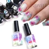 Gel de uñas 12 piezas Mármol floreciente Acuarela Uñas Gel Polaco Tinta Flores de primavera Diseño Efecto mancha Empapa de manicura Barniz híbrido JI895 231124