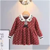 Pullover Autunno Inverno Ragazza Maglione Abito Principessa Bambini Bebè Bambini Stoffa Piviere Dolce lavorato a maglia Dressrs Bow Jumper 1-5Y 211227 Drop D Dh0Bv