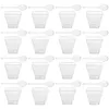 Conjuntos de louça 50 copos de sobremesa quadrados, recipientes plásticos descartáveis, copos de sorvete, fontes de festa