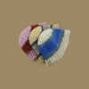 Wide Brim Hats Handmade Hollow Crochet Straw Bucket Hat Women Summer Sun Baise Vacation Foldable Beach