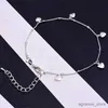 Anklets 2023 Nya kärlekshjärta armband på benet The Anklets Beach Barefoot Sandals Foot Jewelry for Women Fashion Märke 2023 Ny ankomst R231125