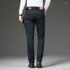 Jean homme grande taille 42 44 46 hiver polaire décontracté Stretch mode coton épais chaud Denim pantalon homme pantalon d'affaires