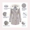 여성 다운 재킷 겨울 재킷 디자이너 코트 분리 가능한 모피 칼라 긴 슬리브 후드 롱 슬림 피팅 두꺼운 따뜻한 바람 방풍 간단한 캐주얼 크기 겨울 코트 3xl