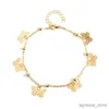 Ankiety modne modne kostki motylowe dla kobiet plażowa kostka złota srebrna łańcuch kostki Bransoletka na nogi biżuteria R231125