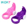 Cockrings IKOKY anneaux de pénis vibrants retardent l'éjaculation dispositif de chasteté masculine jouets sexuels pour hommes vibrateurs anneau de coq stimule le clitoris 231124