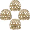 Lampes suspendues 4 pcs bambou abat-jour lumière restaurant tissé couverture suspendue lustre vintage abat-jour décor plafonniers