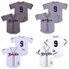 Film baseballowy NY New York Knights 9 Roy Hobbs Jerseys Film 1939 Retro Pinstripe White Team Grey All Cool Baza oddychająca Pure Cotton College Cooperstown Soszcie na wysokości