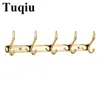 Towel Racks Wall Mounted Gold/Chrome/Rose Gold Clothes Hat Hook Row Vintage Robe Hook Bathroom Robe Hook Bath Hardware Set Kitchen Hanger 231124