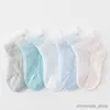 Chaussettes pour enfants 5 paires/lot chaussettes pour nouveau-né garçons filles chaussettes d'été enfants coton respirant mince bébé garçon chaussettes maille infantile bateau chaussette R231125