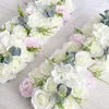 Autres fournitures de fête d'événement Mariage de luxe Rose Fleur Rangée Artificielle Pivoine Hortensia Route Plomb DIY Fond Mur En Plein Air Partie Arc Décor Tir Props 230425