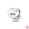 925 charm beads accessories fit pandora charms jewelry Jewelry Gift Wholesale Padlock and Key Dangle Charm Pink Love 088477