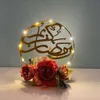 Inne imprezy imprezowe zaopatrzenie w glitter metal hoop eid mubarak ornament Ramadan dekoracje islamskie muzułmańskie festiwal festiwalu