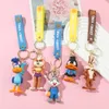 Fashion Cute 10 designs 3D Jewelry KeyChain Different Design PVC Key Ring Accessories