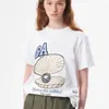 23ss Zomer Vrouwen Designer T-shirt Strand Tees Veelzijdige Vruchten Perzik Cartoon Print Ronde Hals Casual Losse Trui Korte Mouw T-shirt
