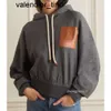 Herren-Designer-Kapuzenpullover, neue Sweatshirts mit Lederbesatz aus Baumwoll-Jersey, Herrenpullover, Loewss-Damenpullover, Kapuzenpullover, klassischer Herren-Kapuzenpullover von Homme Femme