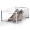 Cajas de almacenamiento de zapatos Organizador de zapatos apilable de plástico transparente para armario Contenedores de zapatos plegables Soportes de contenedores