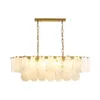 Lustres Pendentif Lumières Postmoderne Minimaliste Salon Plafond En Verre Lustre De Luxe Chambre Vintage Français Lampes Creative Salle À Manger Le