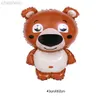 Party Balloons Cartoon Animal Brown Bear Rabbit Panda Elephant Tiger Lion Aluminum Foil Balloon Zoo Children's Toy