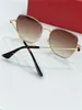 Occhiali da sole a forma di farfalla di nuovo design alla moda 0401S montatura in metallo occhiali di protezione uv400 per esterni di fascia alta stile semplice e popolare
