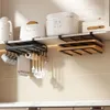 食器棚のキッチンハンギングオーガナイザーラック食器棚ペーパータオルぼろ布ハンガーカッティングボードポットカバーホルダーストレージシェルフフック231124