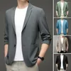 Chaquetas para hombres Traje de protección solar de verano 2023 Seda de hielo Ligero Primavera Otoño Chaqueta pequeña Chaqueta de abrigo occidental individual