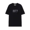 Modekläder designer tees tshirts dimmar säsong 8 dubbel tråd essen ny spricka flocking 1977 kort ärmmar kvinnors lösa runda hals t-shirt trend 30ol