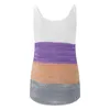 Women's Tanks Women's O Neck Knit Tank Tops Casual Color Block Loose Sleeveless Blouse Athletic High For Women 3x Muscle Shirts