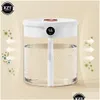 Autres humidificateurs de jardin à la maison Humidificateur d'air à double buse de 2 L avec diffuseur d'huile aromatique de grande capacité LCD adapté à la famille Bedroo Otrlf