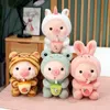 Pluche poppen 1 pc 25 cm cosplay unciorn Frog Tiger Bunny Boab Tea Plushie roze varken pluche speelgoedmeisje knuffelige baby sweepase pop verjaardag cadeau 230424