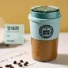 Water Bottles Plastic Coffee Cup Portable Flip Cover Office Tritan Creative Outdoor Leisure Mug