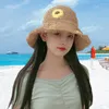 Wide Brim Hats Fashion Women Lady Foldable Roll Up Sun Beach Straw Visor Hat Caps