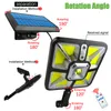 Solar Led Wall Lights Outdoor voor verlichtingstuin Huis Wall Light Motion Sensor Externe paneel Waterdichte straatlantaarn