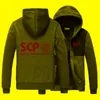 Sweats à capuche pour hommes Sweats Anime Fondation SCP Sweat à capuche Cardigan Manteau Procédures de confinement spéciales Noctilucent Jacket CoatMen's