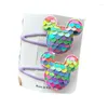 Hair Accessories 2PCS Cute Princess Sequin Fish Scale Animal Head Girls Hairpins Children Headwear Hairgrip Clips Barrettes