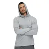 Hoodies voor heren Sweatshirts Heren shirt met lange mouwen UPF 50 Rash Guard Zwemmen Atletische hoodie Vissen Wandelen Workout Koeling T-shirt Sneldrogende shirts met ritssluiting 231124