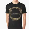 T-shirts pour hommes Elden Ring Knight Shield Chemise rétro Cool Dark Souls Game Print Tops Femmes Hommes O-cou Loose Streetwear Roupas Masculinas