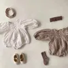 Pagliaccetti 2023 Autunno Neonate Tuta a maniche lunghe Infantile Vestiti del bambino Carino Principessa Ricamo Tuta Nato Tutina 0-24M