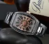 High Quality Mens Women Watch Full Diamond Iced Out Strap Designer FRANCK MULLER Watches Quartz Movement Couple Lovers Clock Wristwatch 4842